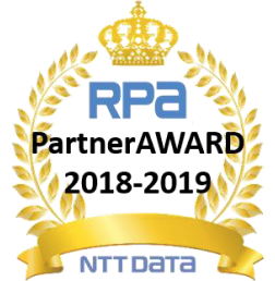 RPA Partner AWARD 2018-2019 NTT DATA